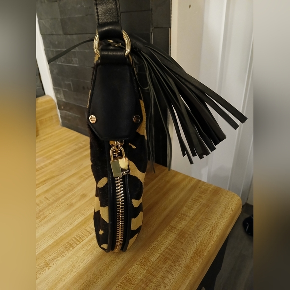 Henri Bendel EUC Animal Print Pony Fur Crossbody Bag - Picture 4 of 8